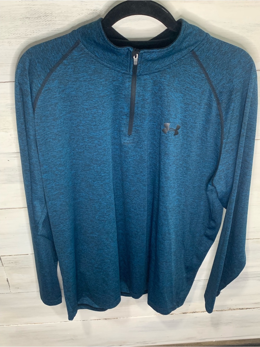 Under Armour Teal-Blue Quarter-Zip Performance Top